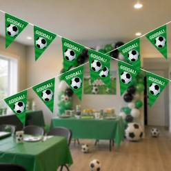 Soccer Indoor/Outdoor Pennant Banner - 12 FEET